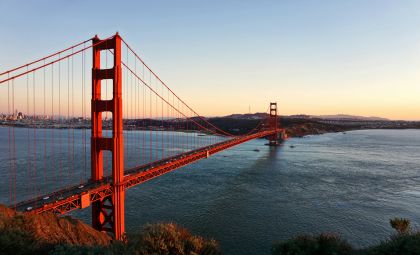 De Golden Gate Bridge in San Francisco